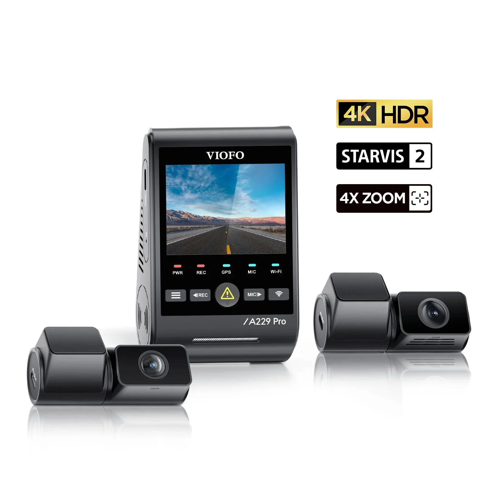 Front & Rear & Telephoto Dashcam